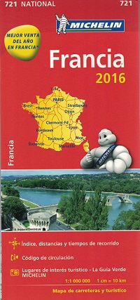 34585-MAPA FRANCIA : 721 NATIONAL 2016
