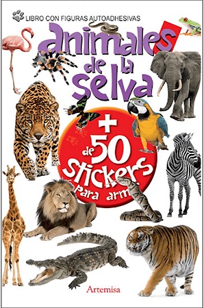 46744-ANIMALES DE LA SELVA: MAS 50 STICKERS PARA ARMAR