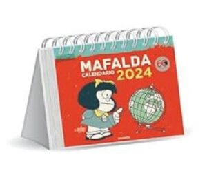 51847-CALENDARIO MAFALDA 2024 ESCRITORIO ROJO