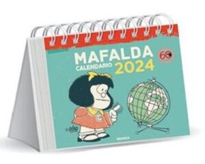 51845-CALENDARIO MAFALDA 2024 ESCRITORIO TURQUESA