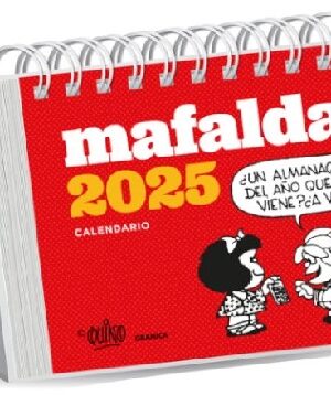 59235-CALENDARIO MAFALDA 2025 ESCRITORIO ROJO ANILLADO