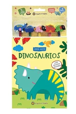 61339-DINOSAURIOS CREA ARTE: LAPICES, BORRADO