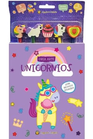 61342-UNICORNIOS CREA ARTE: LAPICES, BORRADOR